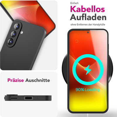 NALIA Matte Silikonhülle für Samsung Galaxy A36 – Slim, Schwarz & Rutschfest – STRIDER (Soft Case, Kameraschutz & Stoßfest) – Marke aus Berlin Default Title NALIA SlimFit Hülle