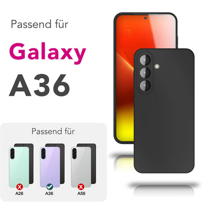 NALIA Matte Silikonhülle für Samsung Galaxy A36 – Slim, Schwarz & Rutschfest – STRIDER (Soft Case, Kameraschutz & Stoßfest) – Marke aus Berlin Default Title NALIA SlimFit Hülle