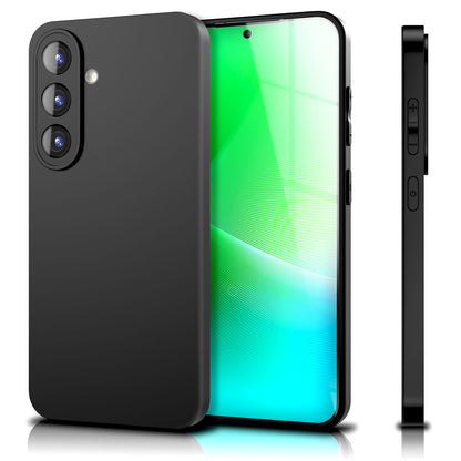 NALIA Strider Hülle für Samsung Galaxy A56 – 1,28mm Dünnes TPU Case in Schwarz, Handyhülle mit Matt-Beschichtung, Fingerabdruckarm, Staubschutz-Tasten, Alltagstaugliches Softcase