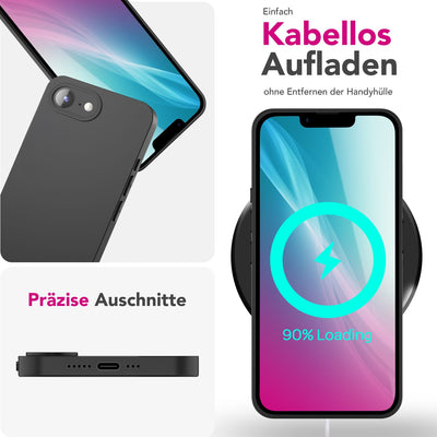 NALIA Matte Silikonhülle für iPhone 16e / 17e – Slim, Schwarz & Rutschfest – STRIDER (Soft Case, Kameraschutz & Stoßfest) – Marke aus Berlin Default Title NALIA SlimFit Hülle