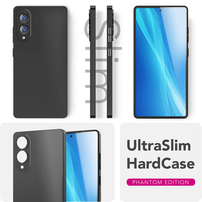 NALIA Ultra Slim Hardcase für Samsung Galaxy S25 Edge – Matt & 0.3mm Dünn – PHANTOM (Dünnes Cover & Kamera-Vollschutz) – Marke aus Berlin Schwarz Opak NALIA SlimFit Hülle