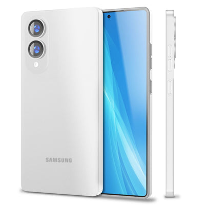 NALIA Ultra Slim Hardcase für Samsung Galaxy S25 Edge – Matt & 0.3mm Dünn – PHANTOM (Dünnes Cover & Kamera-Vollschutz) – Marke aus Berlin Weiß Transparent NALIA SlimFit Hülle