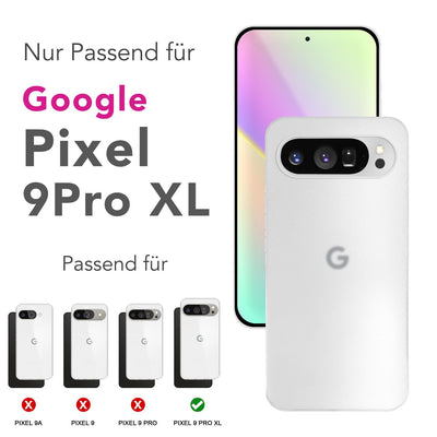NALIA Ultra Slim Hardcase für Google Pixel 9 Pro XL – Matt & 0.3mm Dünn – PHANTOM (Dünnes Cover & Kamera-Vollschutz) – Marke aus Berlin Weiß Transparent NALIA SlimFit Hülle