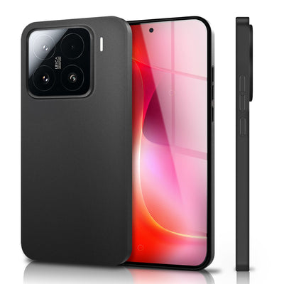 NALIA Ultra Slim Hardcase für Xiaomi 15 – Matt & 0.3mm Dünn – PHANTOM (Hauchdünnes Cover & Kamera-Vollschutz) – Marke aus Berlin Schwarz Opak NALIA SlimFit Hülle