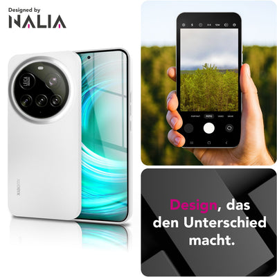 NALIA Ultra Slim Hardcase für Xiaomi 15 Ultra – Matt & 0.3mm Dünn – PHANTOM (Dünnes Cover & Kamera-Vollschutz) – Marke aus Berlin Weiß Transparent NALIA SlimFit Hülle