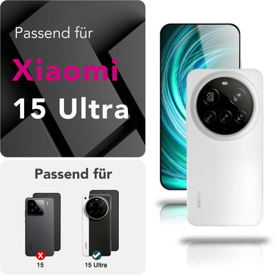 NALIA Ultra Slim Hardcase für Xiaomi 15 Ultra – Matt & 0.3mm Dünn – PHANTOM (Dünnes Cover & Kamera-Vollschutz) – Marke aus Berlin Weiß Transparent NALIA SlimFit Hülle