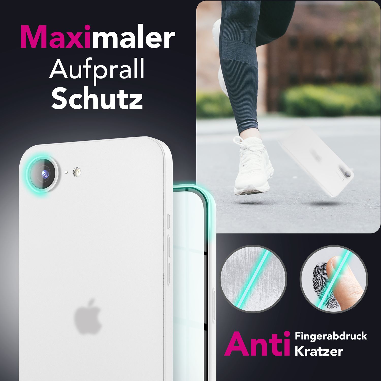 NALIA Phantom Hülle für iPhone 16e, Extrem Dünn, 0,3mm Hardcover, Mattes Design, Soft-Touch & Rutschfest, Minimalistisch & Elegant, Anti-Fingerprint Handyhülle