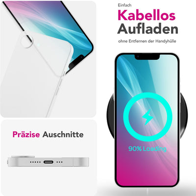 NALIA Ultra Slim Hardcase für iPhone 16e / 17e – Matt & 0.3mm Dünn – PHANTOM (Dünnes Cover & Kamera-Vollschutz) – Marke aus Berlin Weiß Transparent NALIA SlimFit Hülle