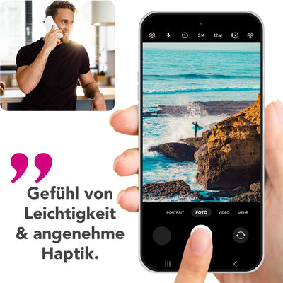 NALIA Ultra Slim Hardcase für iPhone 16e / 17e – Matt & 0.3mm Dünn – PHANTOM (Dünnes Cover & Kamera-Vollschutz) – Marke aus Berlin Weiß Transparent NALIA SlimFit Hülle