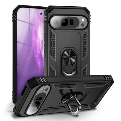 NALIA Panzerhülle für Google Pixel 9 Pro – Ring-Ständer 360° & Magnet-Halterung Kompatibel – RINGDEFEND (Stoßfestes Outdoor Case) – Marke aus Berlin Default Title NALIA Outdoor Hülle