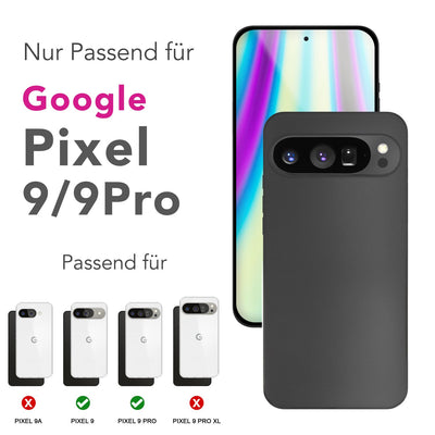 NALIA Ultra Slim Hardcase für Google Pixel 9 Pro – Matt & 0.3mm Dünn – PHANTOM (Dünnes Cover & Kamera-Vollschutz) – Marke aus Berlin Schwarz Opak NALIA SlimFit Hülle
