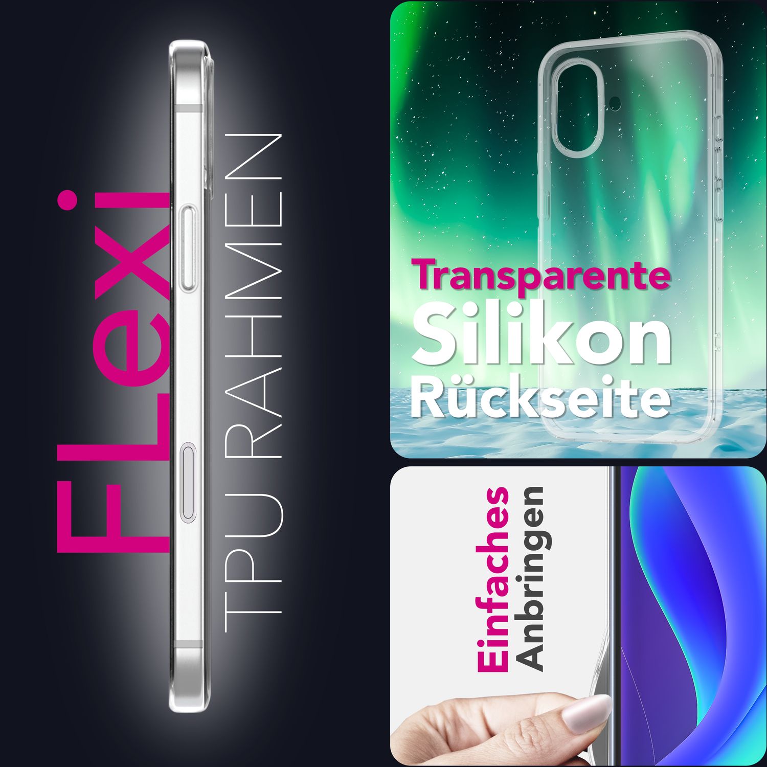 NALIA Hülle AirFlex für Apple iPhone 17 (Kristallklare Silikonhülle) - Transparente TPU Handyhülle, Flexibel & Robust, Anti-Gelb & Durchsichtig, Kratzfest & Strapazierfähig