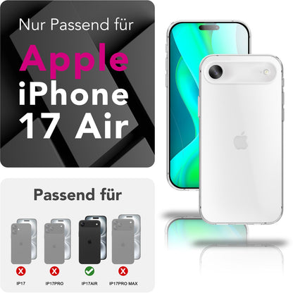 NALIA Hülle AirFlex für Apple iPhone 17 Air (Kristallklare Silikonhülle) - Transparente TPU Schutzhülle, Durchsichtig & Anti-Gelb, Schlank & Flexibel, Dezenter Kratzschutz Default Title NALIA Transparente Hülle