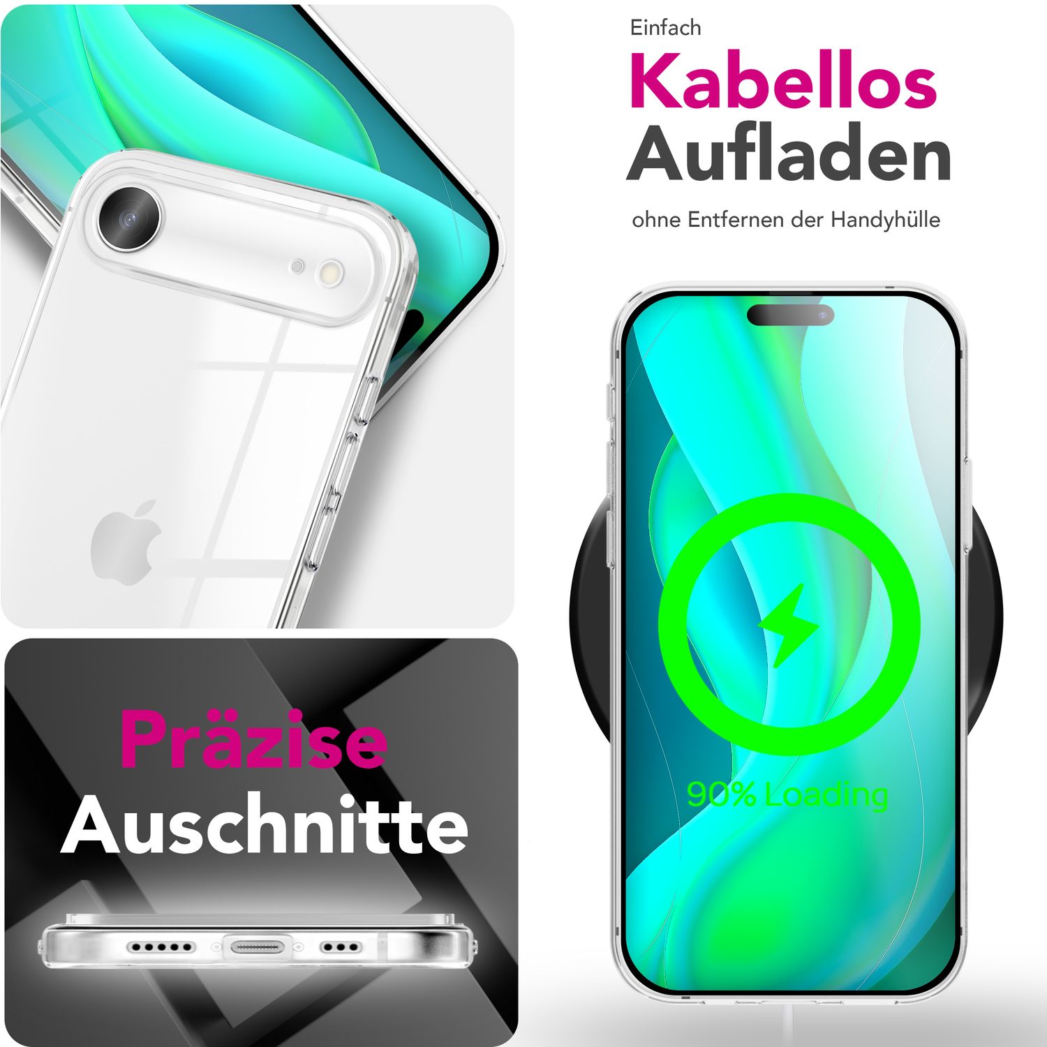 NALIA Hülle AirFlex für Apple iPhone 17 Air (Kristallklare Silikonhülle) - Transparente TPU Schutzhülle, Durchsichtig & Anti-Gelb, Schlank & Flexibel, Dezenter Kratzschutz Default Title NALIA Transparente Hülle