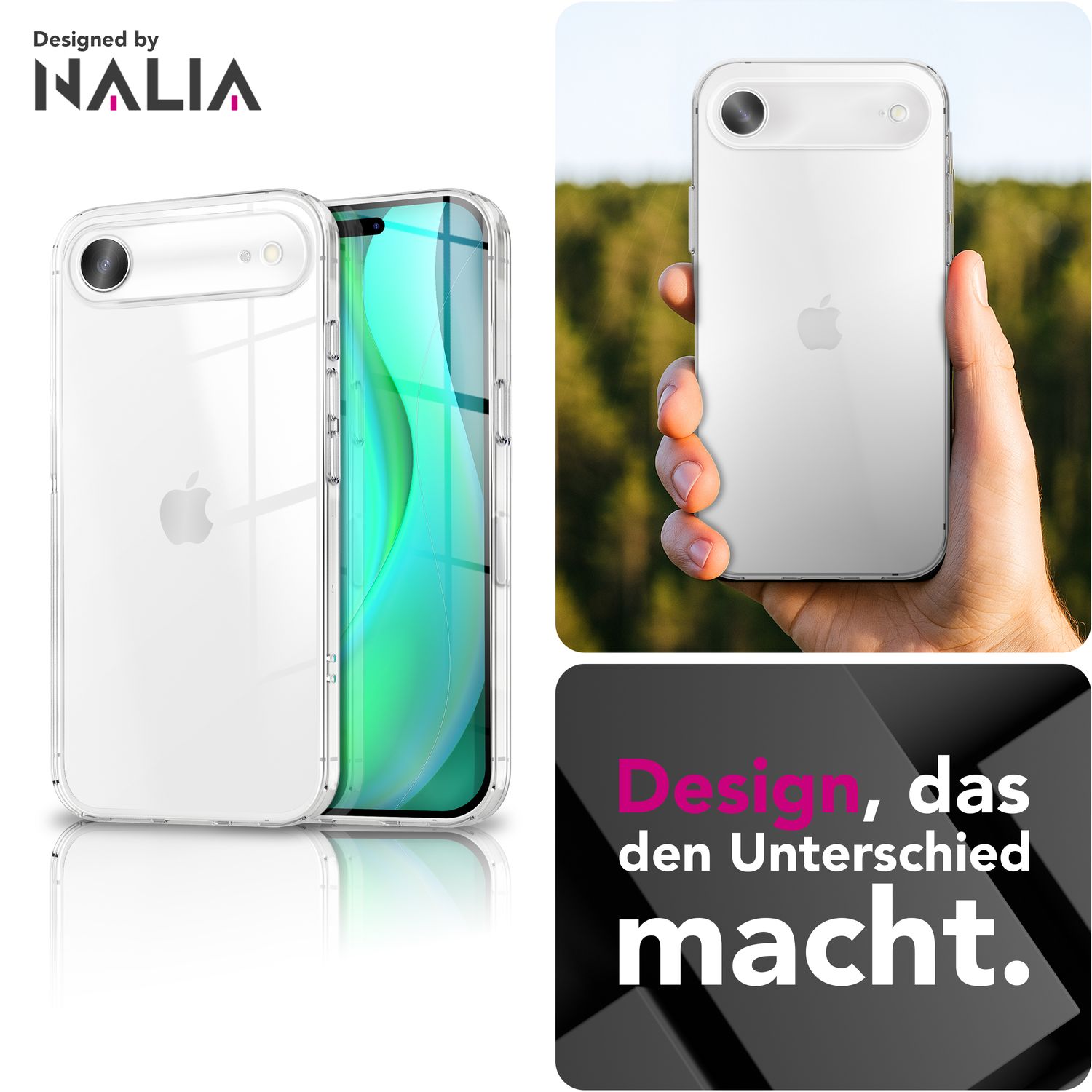 NALIA Hülle AirFlex für Apple iPhone 17 Air (Kristallklare Silikonhülle) - Transparente TPU Schutzhülle, Durchsichtig & Anti-Gelb, Schlank & Flexibel, Dezenter Kratzschutz Default Title NALIA Transparente Hülle