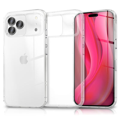 NALIA Transparente Silikonhülle für iPhone 17 Pro – Anti-Gelb & Rutschfest – GLAZE (Handyhülle Kristallklar, Schlank & Stoßfest) – Marke aus Berlin Default Title NALIA Transparente Hülle