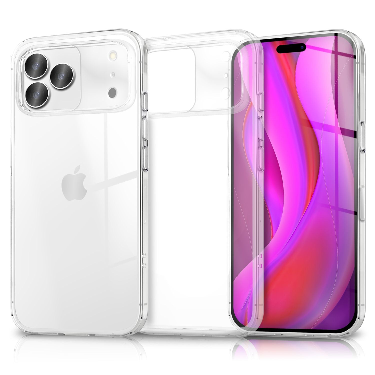 NALIA Hülle AirFlex für Apple iPhone 17 Pro Max (Kristallklare Silikonhülle) - Transparentes TPU Case, Anti-Gelb Effekt, Robust & Kratzresistent, Durchsichtige Handyhülle
