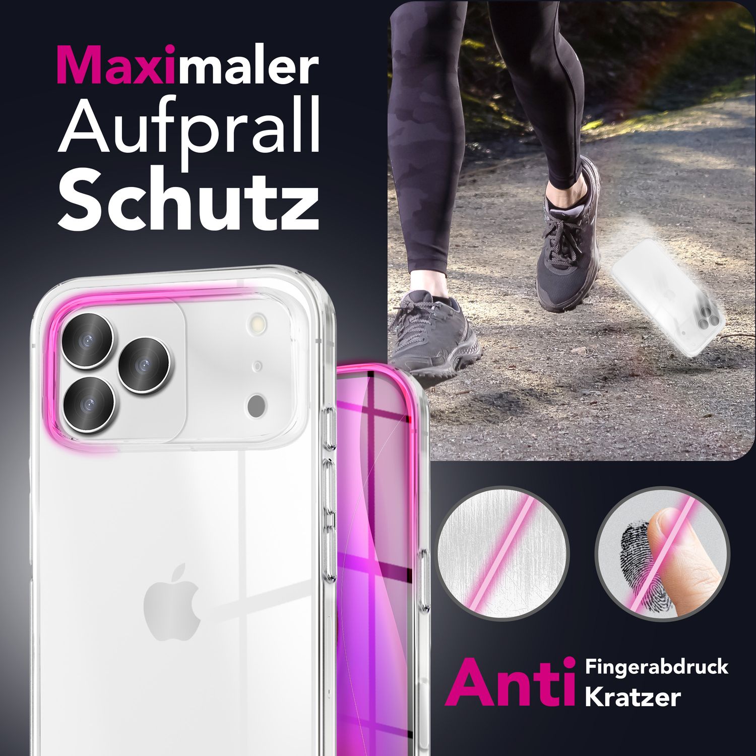 NALIA Hülle AirFlex für Apple iPhone 17 Pro Max (Kristallklare Silikonhülle) - Transparentes TPU Case, Anti-Gelb Effekt, Robust & Kratzresistent, Durchsichtige Handyhülle Default Title NALIA Transparente Hülle