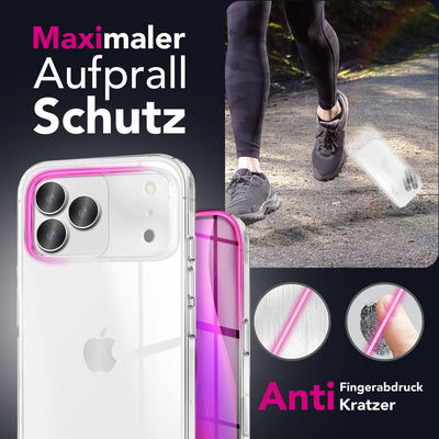 NALIA Transparente Silikonhülle für iPhone 17 Pro Max – Anti-Gelb & Rutschfest – GLAZE (Handyhülle Kristallklar, Schlank & Stoßfest) – Marke aus Berlin Default Title NALIA Transparente Hülle