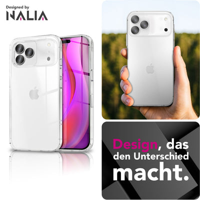 NALIA Transparente Silikonhülle für iPhone 17 Pro Max – Anti-Gelb & Rutschfest – GLAZE (Handyhülle Kristallklar, Schlank & Stoßfest) – Marke aus Berlin Default Title NALIA Transparente Hülle