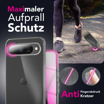 NALIA Transparente Silikonhülle für Google Pixel 10 – Anti-Gelb & Rutschfest – GLAZE (Handyhülle Kristallklar, Schlank & Stoßfest) – Marke aus Berlin Default Title NALIA Transparente Hülle