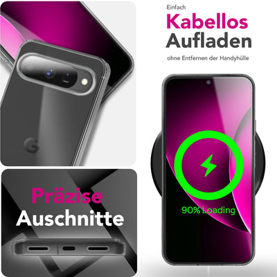 NALIA Transparente Silikonhülle für Google Pixel 10 – Anti-Gelb & Rutschfest – GLAZE (Handyhülle Kristallklar, Schlank & Stoßfest) – Marke aus Berlin Default Title NALIA Transparente Hülle