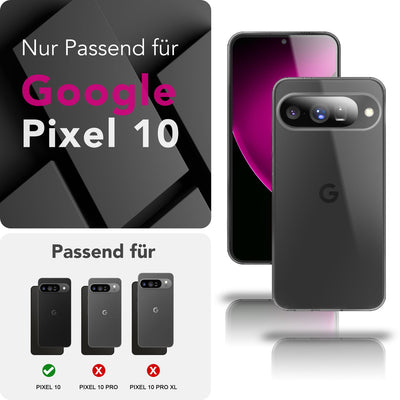 NALIA Transparente Silikonhülle für Google Pixel 10 – Anti-Gelb & Rutschfest – GLAZE (Handyhülle Kristallklar, Schlank & Stoßfest) – Marke aus Berlin Default Title NALIA Transparente Hülle