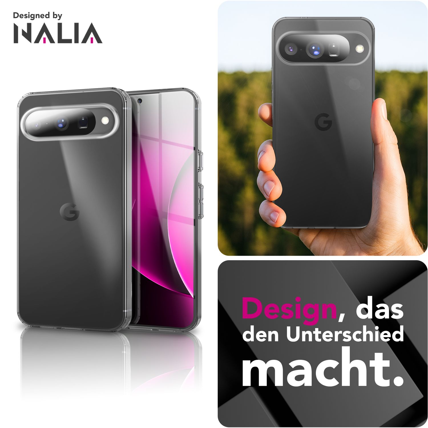 NALIA Hülle AirFlex für Google Pixel 10 (Kristallklare Silikonhülle) - Schlankes TPU Case Transparent, Anti-Gelb Effekt, Flexibel & Kratzfest, Handy Cover, Schutzhülle Durchsichtig Default Title NALIA Transparente Hülle