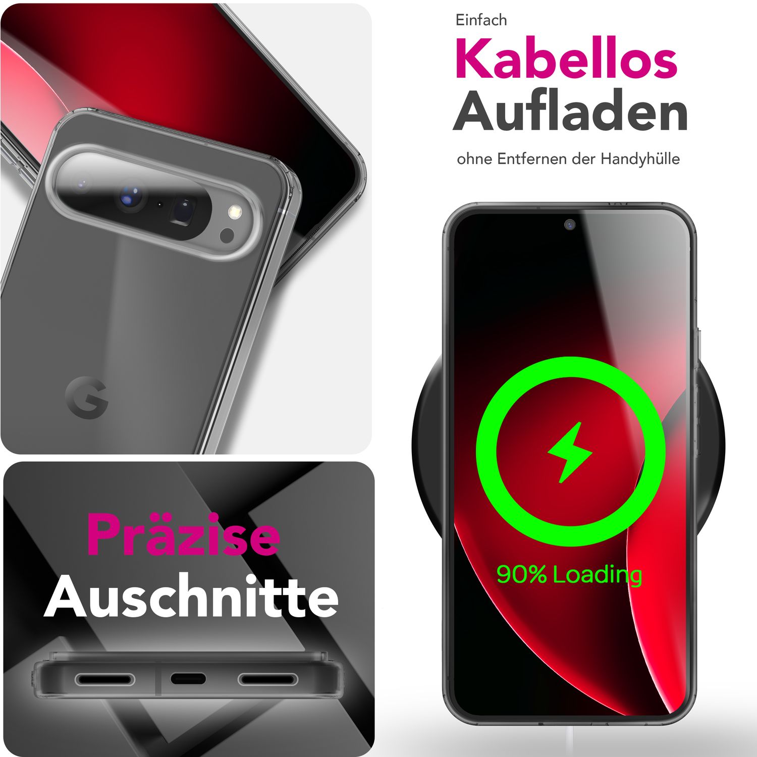 NALIA Hülle AirFlex für Google Pixel 10 Pro (Kristallklare Silikonhülle) - Transparentes TPU Cover, Dünn & Flexibel, Anti-Gelb Beschichtung, Handy Schutzhülle Durchsichtig Default Title NALIA Transparente Hülle