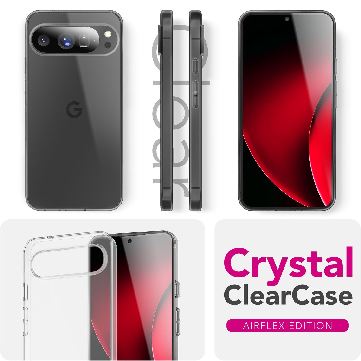 NALIA Hülle AirFlex für Google Pixel 10 Pro (Kristallklare Silikonhülle) - Transparentes TPU Cover, Dünn & Flexibel, Anti-Gelb Beschichtung, Handy Schutzhülle Durchsichtig Default Title NALIA Transparente Hülle