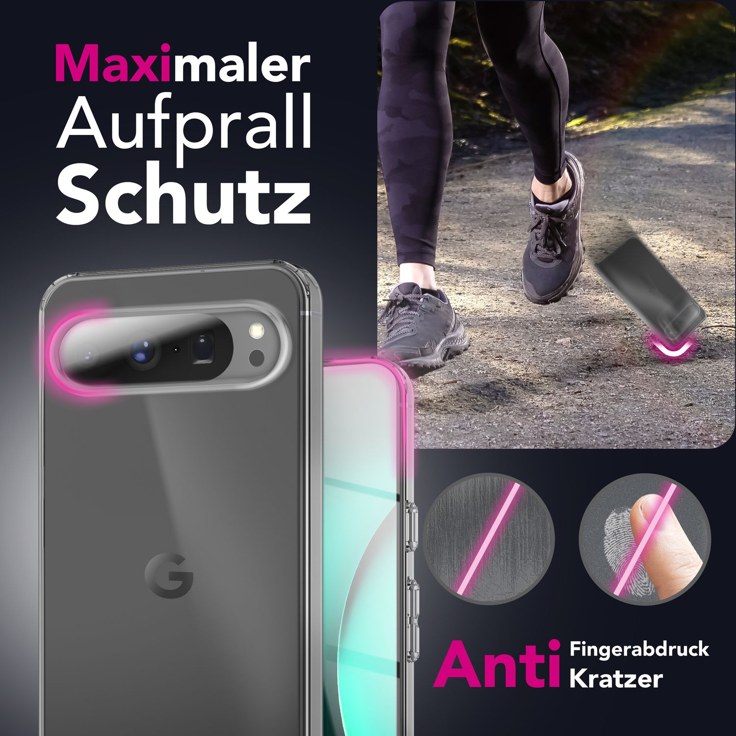 NALIA Transparente Silikonhülle Google Pixel 10 Pro XL Case Anti-Gelb stoßfest Default Title NALIA Transparente Hülle
