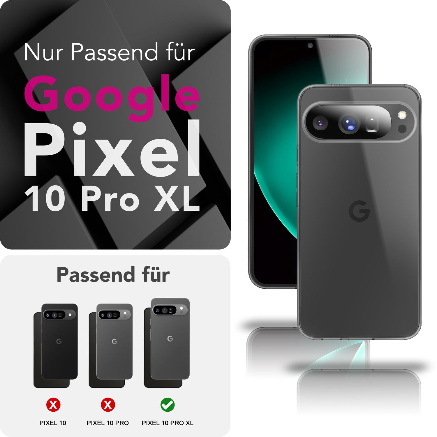 NALIA Transparente Silikonhülle Google Pixel 10 Pro XL Case Anti-Gelb stoßfest Default Title NALIA Transparente Hülle