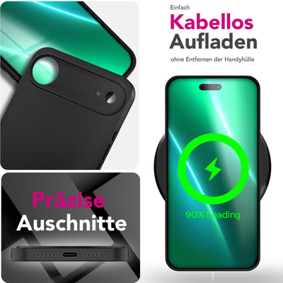 NALIA Matte Silikonhülle für iPhone 17 Air – Slim, Schwarz & Rutschfest – STRIDER (Soft Case, Kameraschutz & Stoßfest) – Marke aus Berlin Default Title NALIA SlimFit Hüllen
