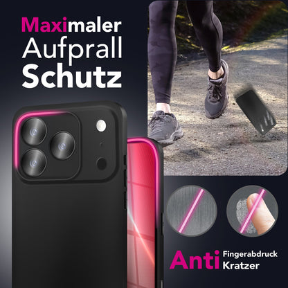 NALIA Hülle Strider für Apple iPhone 17 Pro (Mattes Slim-Case) - 1,28mm Dünn, Soft-Touch TPU Cover, Staubdichter Tastenschutz, Fingerprint-Reduzierend, Handy Schutzhülle - Schwarz Default Title NALIA SlimFit Hüllen