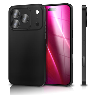 NALIA Matte Silikonhülle für iPhone 17 Pro Max – Slim, Schwarz & Rutschfest – STRIDER (Soft Case, Kameraschutz & Stoßfest) – Marke aus Berlin Default Title NALIA SlimFit Hüllen