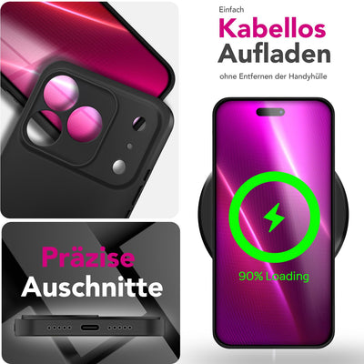 NALIA Matte Silikonhülle für iPhone 17 Pro Max – Slim, Schwarz & Rutschfest – STRIDER (Soft Case, Kameraschutz & Stoßfest) – Marke aus Berlin Default Title NALIA SlimFit Hüllen