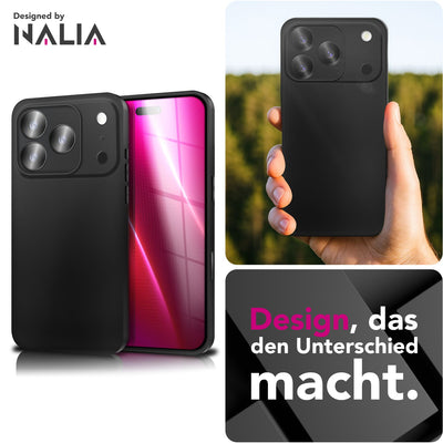 NALIA Matte Silikonhülle für iPhone 17 Pro Max – Slim, Schwarz & Rutschfest – STRIDER (Soft Case, Kameraschutz & Stoßfest) – Marke aus Berlin Default Title NALIA SlimFit Hüllen