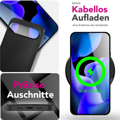 NALIA Matte Silikonhülle für Google Pixel 10 – Slim, Schwarz & Rutschfest – STRIDER (Soft Case, Kameraschutz & Stoßfest) – Marke aus Berlin Default Title NALIA SlimFit Hülle