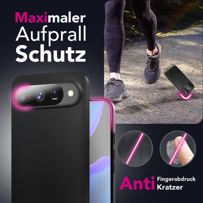 NALIA Matte Silikonhülle für Google Pixel 10 – Slim, Schwarz & Rutschfest – STRIDER (Soft Case, Kameraschutz & Stoßfest) – Marke aus Berlin Default Title NALIA SlimFit Hülle
