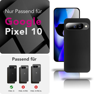 NALIA Matte Silikonhülle für Google Pixel 10 – Slim, Schwarz & Rutschfest – STRIDER (Soft Case, Kameraschutz & Stoßfest) – Marke aus Berlin Default Title NALIA SlimFit Hülle