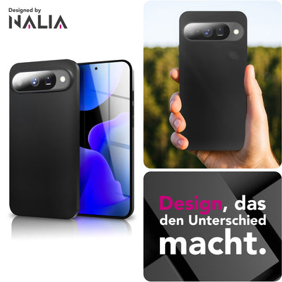 NALIA Matte Silikonhülle für Google Pixel 10 – Slim, Schwarz & Rutschfest – STRIDER (Soft Case, Kameraschutz & Stoßfest) – Marke aus Berlin Default Title NALIA SlimFit Hülle