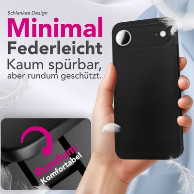NALIA Ultra Slim Hardcase für iPhone 17 Air – Matt & 0.3mm Dünn – PHANTOM (Dünnes Cover & Kamera-Vollschutz) – Marke aus Berlin Schwarz Opak NALIA SlimFit Hülle