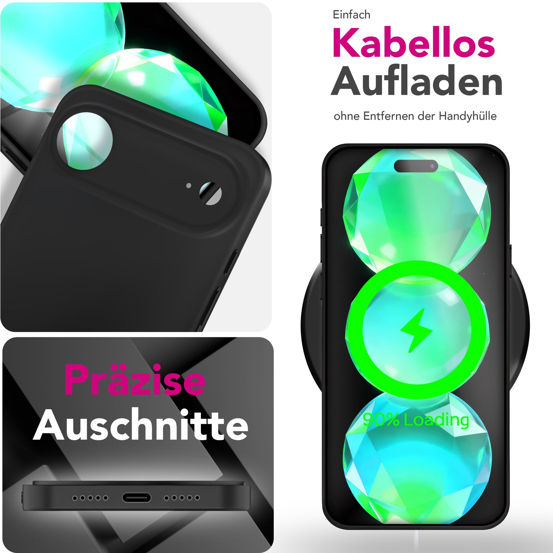 NALIA Ultra Slim Hardcase für iPhone 17 Air – Matt & 0.3mm Dünn – PHANTOM (Dünnes Cover & Kamera-Vollschutz) – Marke aus Berlin Schwarz Opak NALIA SlimFit Hülle