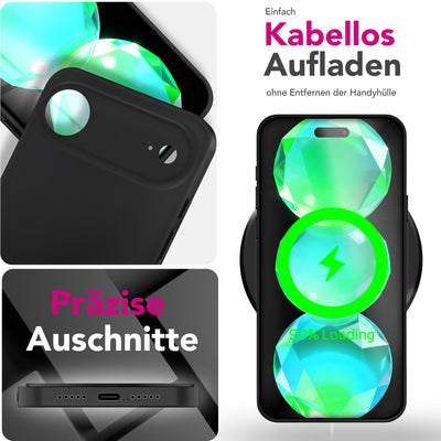 NALIA Ultra Slim Hardcase für iPhone 17 Air – Matt & 0.3mm Dünn – PHANTOM (Dünnes Cover & Kamera-Vollschutz) – Marke aus Berlin Schwarz Opak NALIA SlimFit Hülle