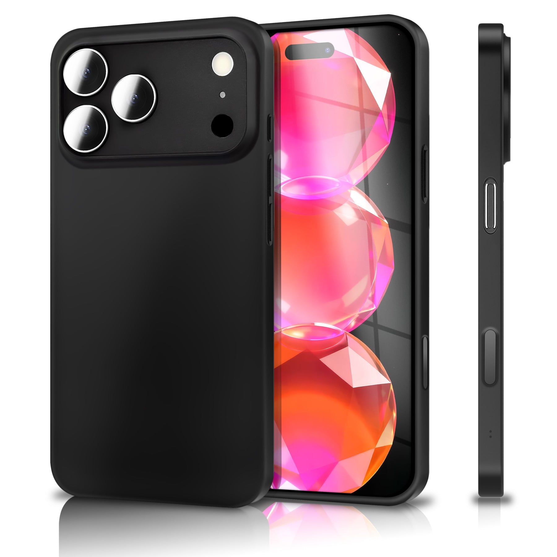 NALIA Ultra Slim Hardcase für iPhone 17 Pro – Matt & 0.3mm Dünn – PHANTOM (Dünnes Cover & Kamera-Vollschutz) – Marke aus Berlin Schwarz Opak NALIA SlimFit Hülle