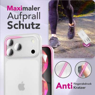 NALIA Ultra Slim Hardcase für iPhone 17 Pro – Matt & 0.3mm Dünn – PHANTOM (Hauchdünnes Cover & Kamera-Vollschutz) – Marke aus Berlin Weiß Transparent NALIA SlimFit Hülle