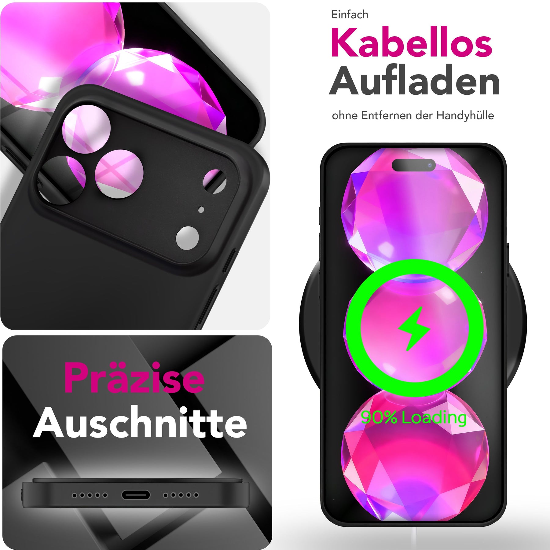 NALIA Ultra Slim Hardcase für iPhone 17 Pro Max – Matt & 0.3mm Dünn – PHANTOM (Dünnes Cover & Kamera-Vollschutz) – Marke aus Berlin Schwarz Opak NALIA SlimFit Hülle