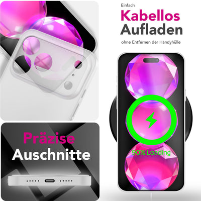NALIA Ultra Slim Hardcase für iPhone 17 Pro Max – Matt & 0.3mm Dünn – PHANTOM (Dünnes Cover & Kamera-Vollschutz) – Marke aus Berlin Weiß Transparent NALIA SlimFit Hülle