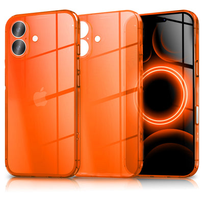 NALIA Neon Silikonhülle für iPhone 17 – Knallige Signal-Farbe & Linsenschutz – VIBE (Transparentes Case) – Marke aus Berlin Gelb NALIA Klare Hüllen