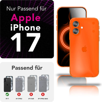 NALIA Neon Silikonhülle für iPhone 17 – Knallige Signal-Farbe & Linsenschutz – VIBE (Transparentes Case) – Marke aus Berlin Gelb NALIA Klare Hüllen